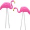 4E’s Novelty 2 Pink Flamingos Yard Decorations - Large Flamingos Yard Ornaments, Lawn Flamingos for Yard Sculptures & Statues Outdoor Garden Decor